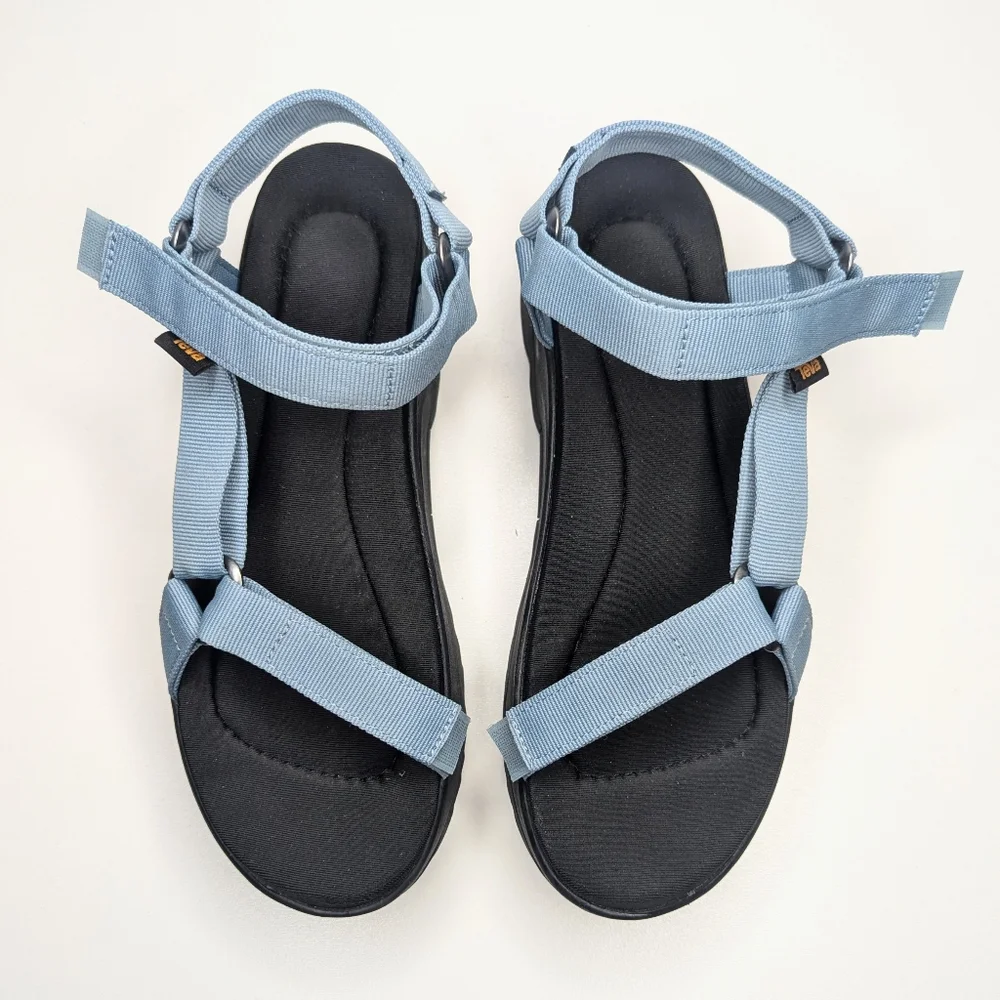 Teva Jadito Universal Sandals Comfort Easy Off/On Blue Black Velcro Size 10
